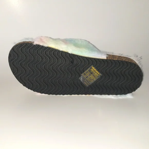 Platform Faux Fur Slipper Sandals - Picture 6 of 6